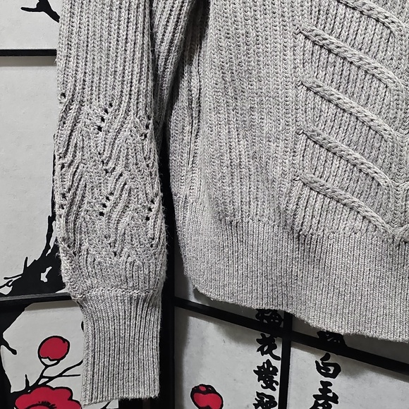 WHBM White House Black Market Heather Gray Off The Shoulder Sweater Small New - Picture 3 of 6